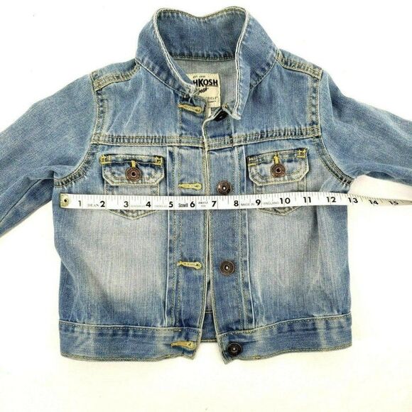 Osh Kosh B' Gosh Girls Blue Jean Jacket Light Wash - Picture 6 of 7